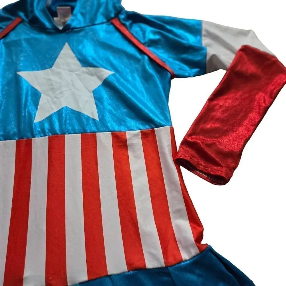 Marvel Comic Captain America Dress Halloween Costume XL youth